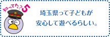 知ってた？5 埼玉県って子どもが安心して遊べるらしい。