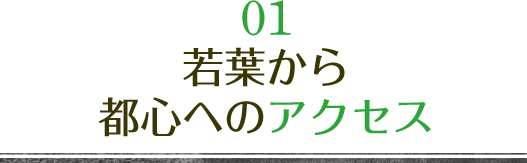 若葉から都心へのアクセス